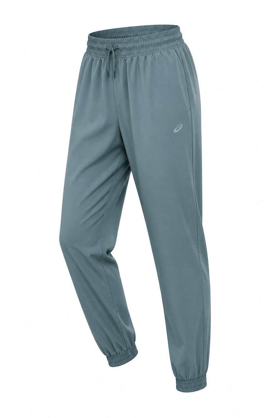 Asics Sage Green Athletic Jogger Pants M Training Running Gym Track Pockets